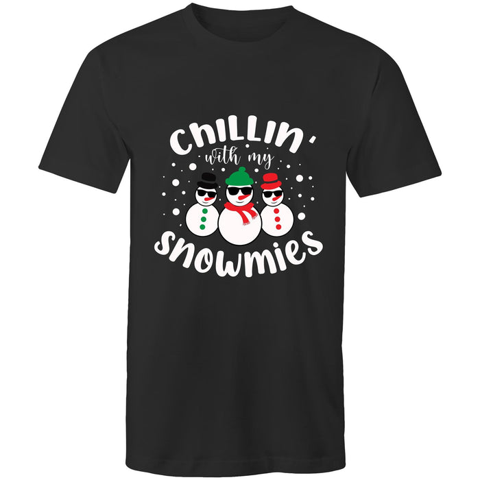 Chilling with my Snowmies!- Mens T-Shirt