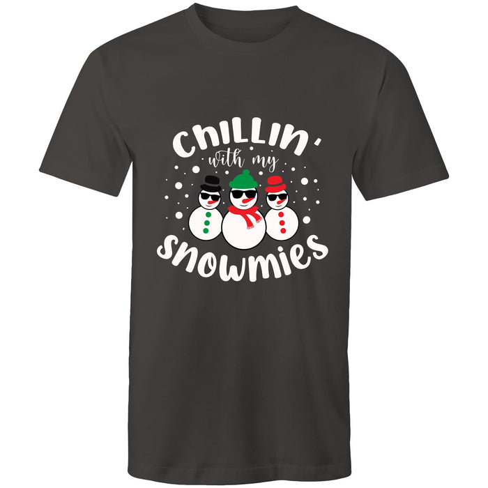 Chilling with my Snowmies!- Mens T-Shirt